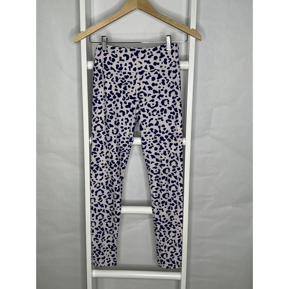 LuLaRoe Leggings Womens One Size Pink Navy Abstract Animal Print Athletic